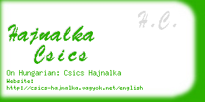 hajnalka csics business card